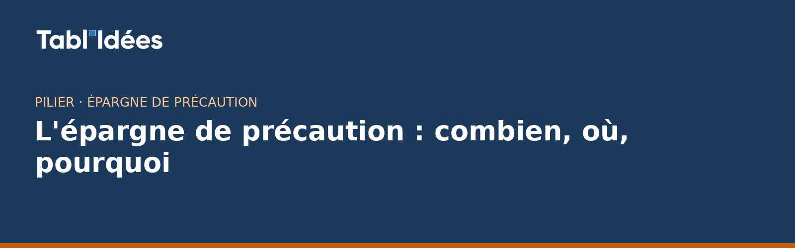 L’épargne de précaution : combien, où, pourquoi